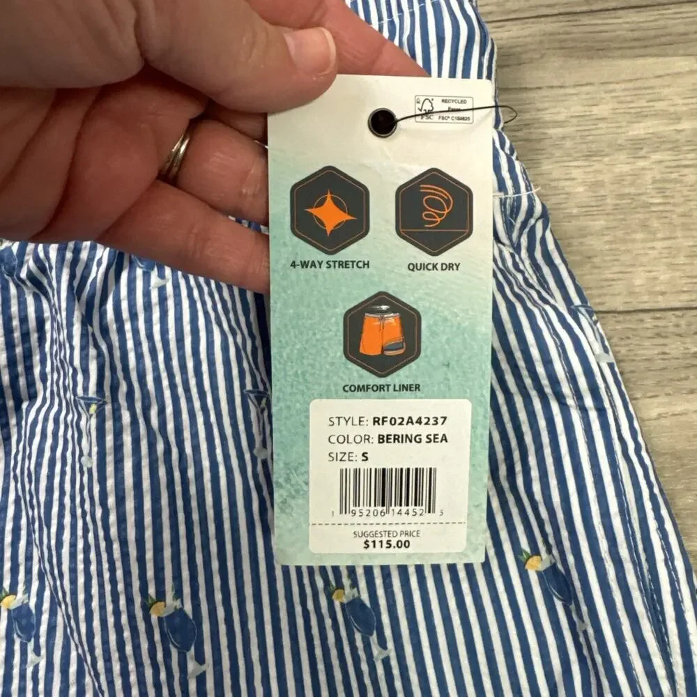 Rainforest Seersucker Swim Trunks Shorts 7